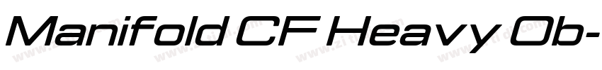 Manifold CF Heavy Ob字体转换